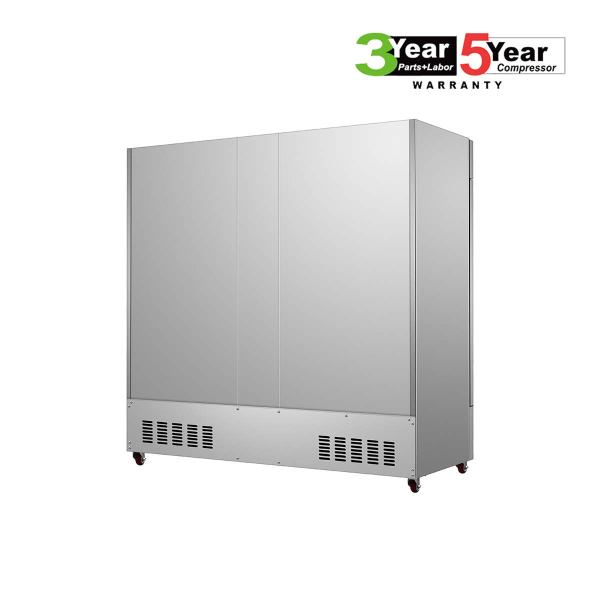 Sub-Equip, C-81RG 81" Glass Triple Door Reach-In Refrigerator - Chefcoca