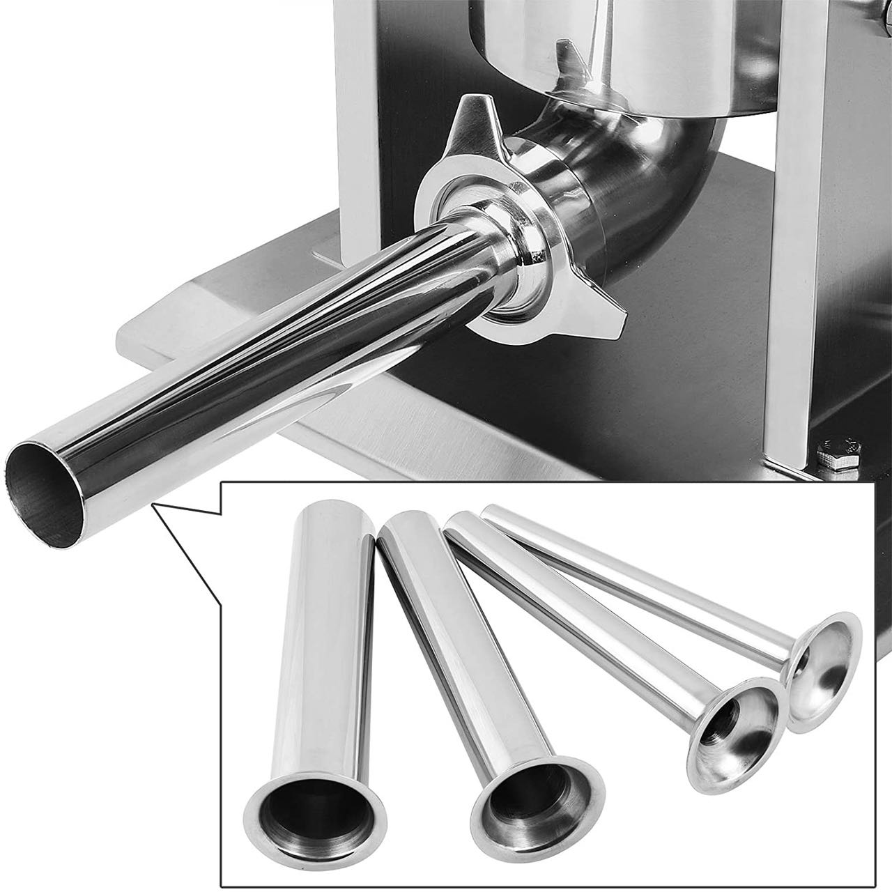Manual Vertical Gear Drive Sausage Stuffer in Stainless Steel, 30 lbs (15L) - Chefcoca