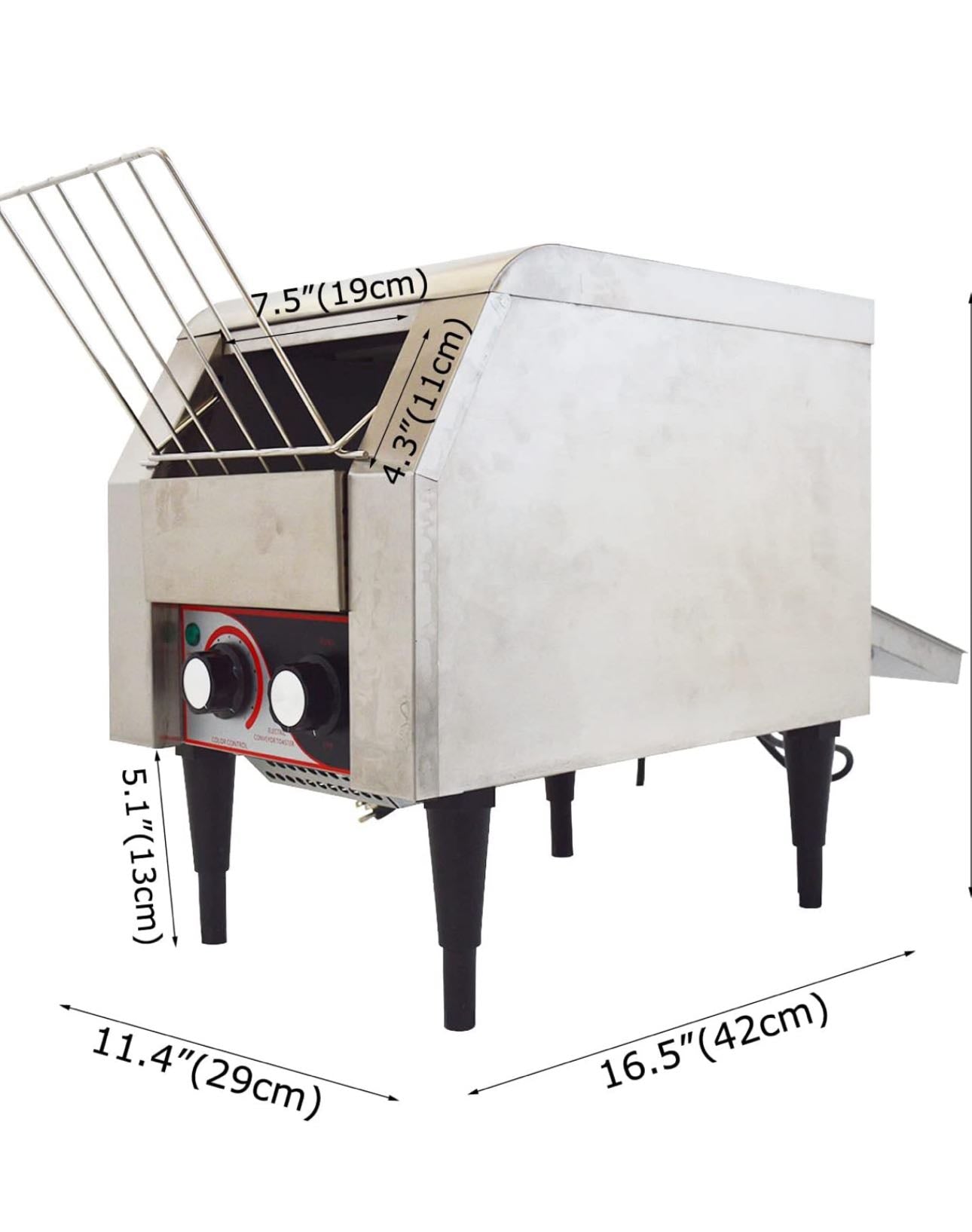 Commercial Conveyor Toaster, Electric Chain Toaster, Stainless Steel Chain Toaster (ECT-150) - Chefcoca