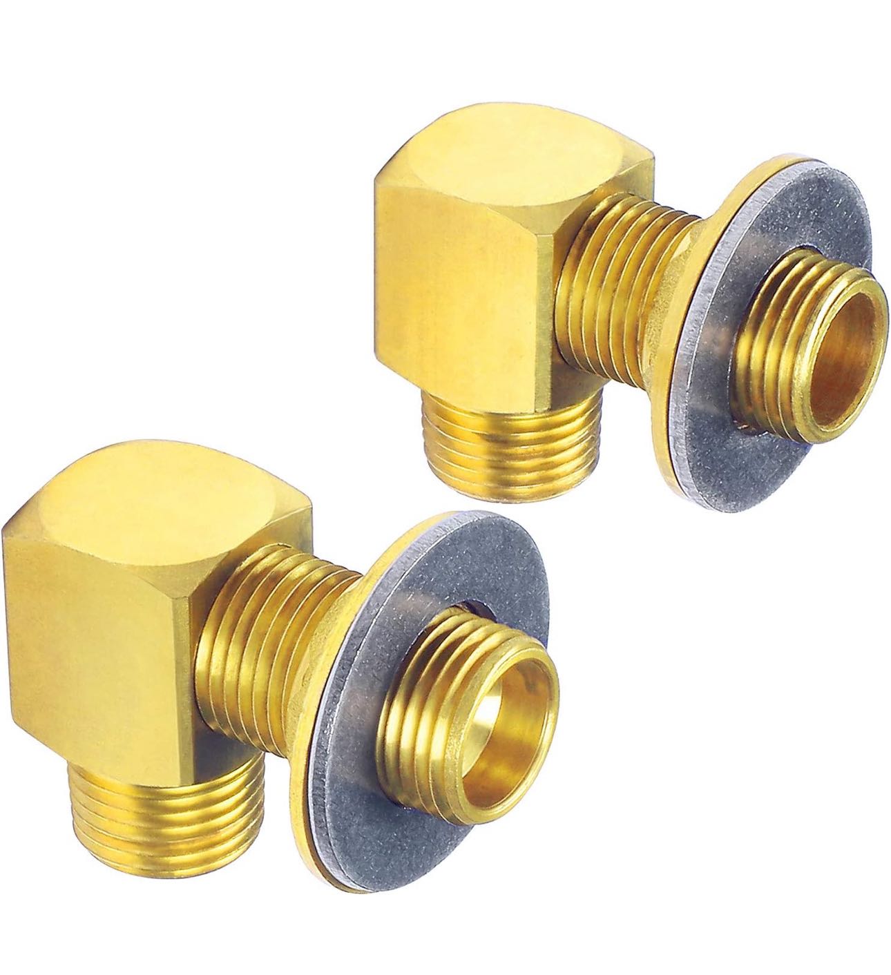 2 Piece Brass Wall Mounted Installation Kit, Connector Adapter for Commercial Basin Faucet, Backsplash Bracket Kit for Kitchen Sink/Commercial Faucet - Chefcoca