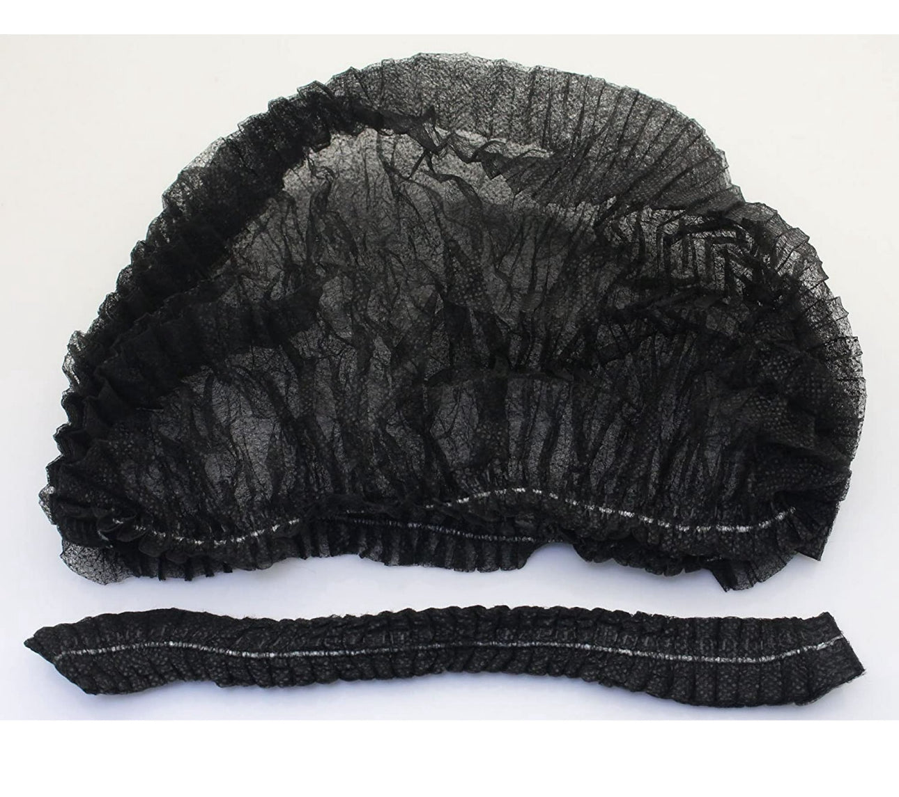 100 Pack, Disposable Nonwoven Bouffant Caps Hair Net for Hospital Salon Spa Catering and Dust-free Workspace, Black - Chefcoca
