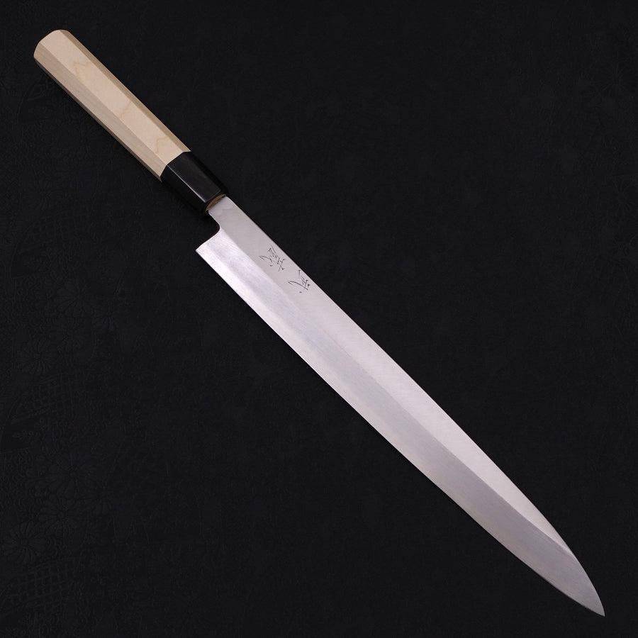 MUSASHI Yanagi ba Silver Steel #3 Kasumi Buffalo Magnolia Handle 300mm (277-300) - Chefcoca