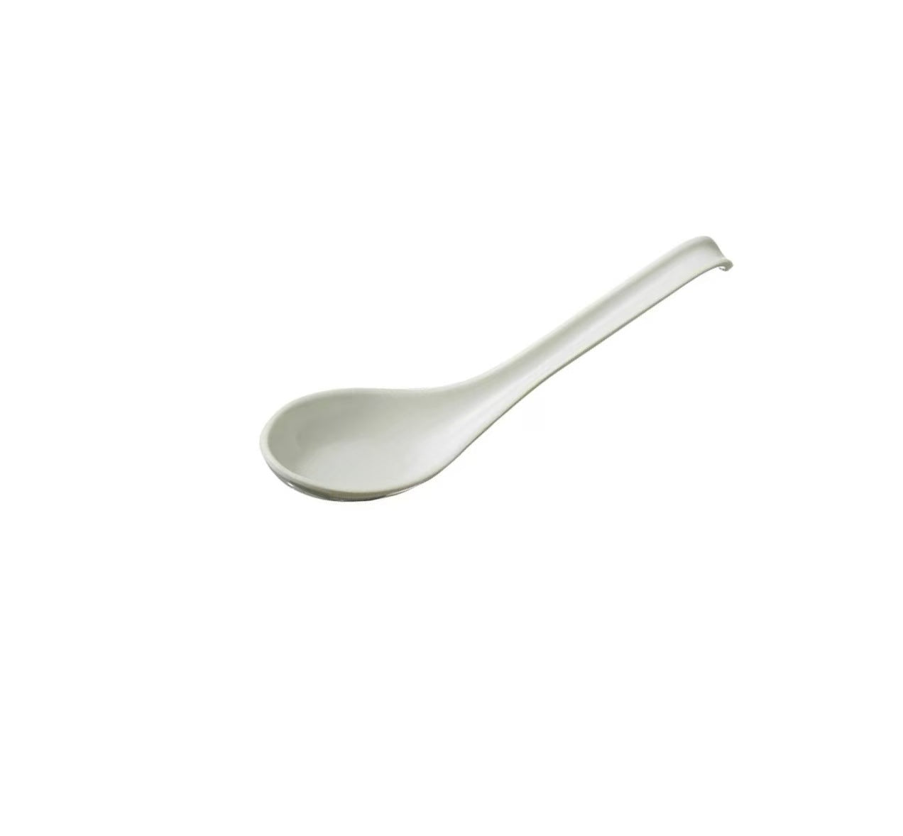 CHEFCO, S600BE, Beige Melamine Soup Spoon with Hooked Handle - Chefcoca