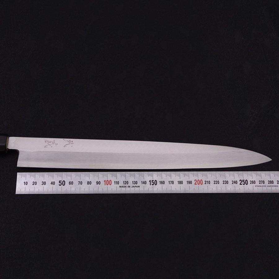 MUSASHI Yanagi ba Silver Steel #3 Kasumi Buffalo Magnolia Handle 300mm (277-300) - Chefcoca