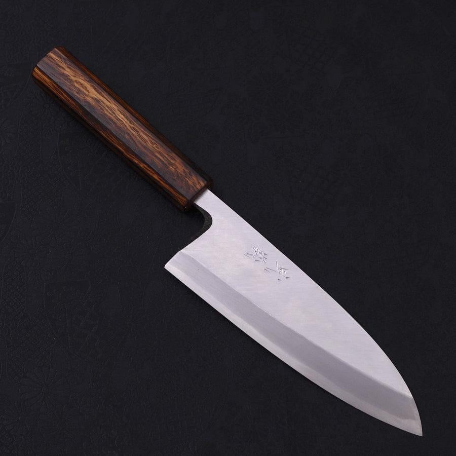 MUSASHI Deba White steel #2 Kasumi Sumi Urushi Handle 180mm (331-180) - Chefcoca