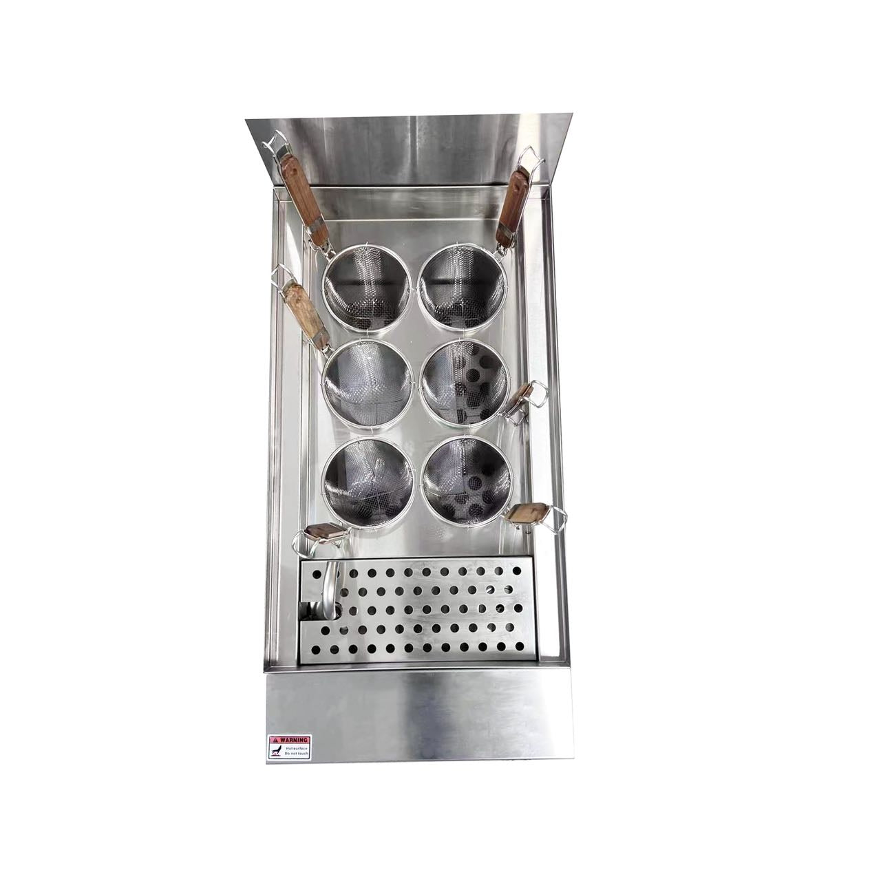 Turbo Range, 11 Gallon Commercial Natural Gas Two Section Pasta Cooker - 70,000 BTU - Chefcoca