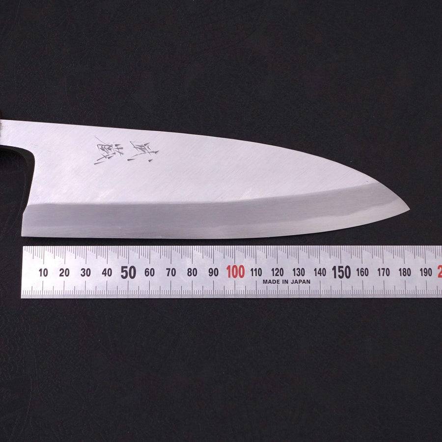 MUSASHI Deba White steel #2 Kasumi Sumi Urushi Handle 180mm (331-180) - Chefcoca