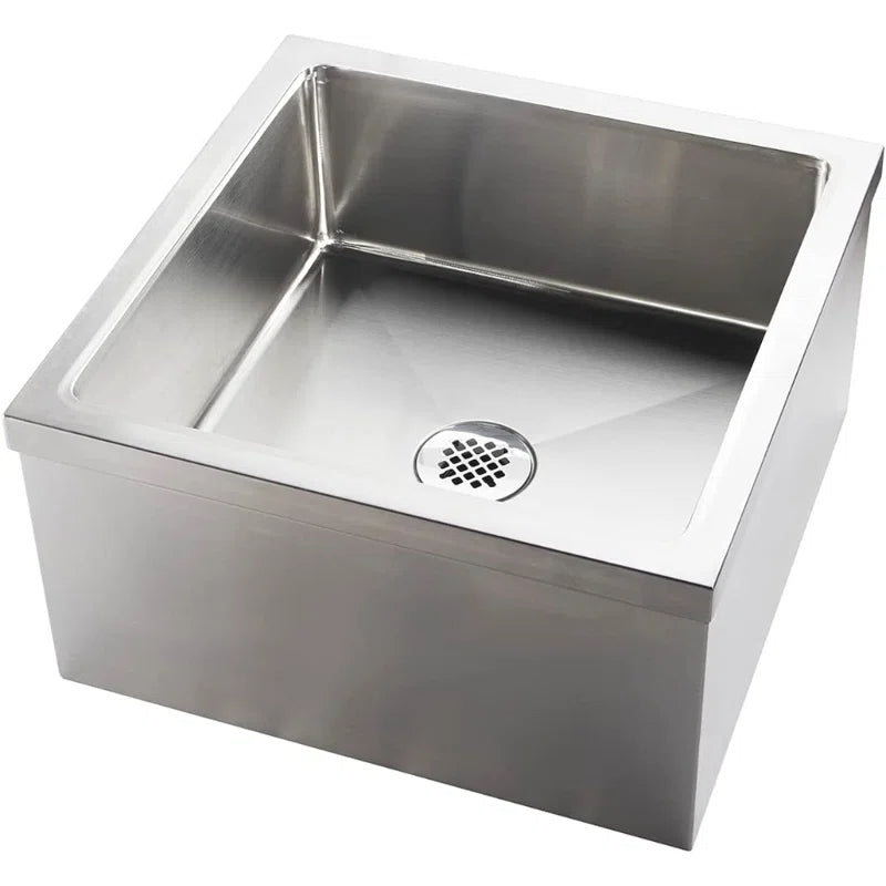 Metal 304, 18-Gauge 304 stainless steel Mop Sink (19"x22"x12") - Chefcoca
