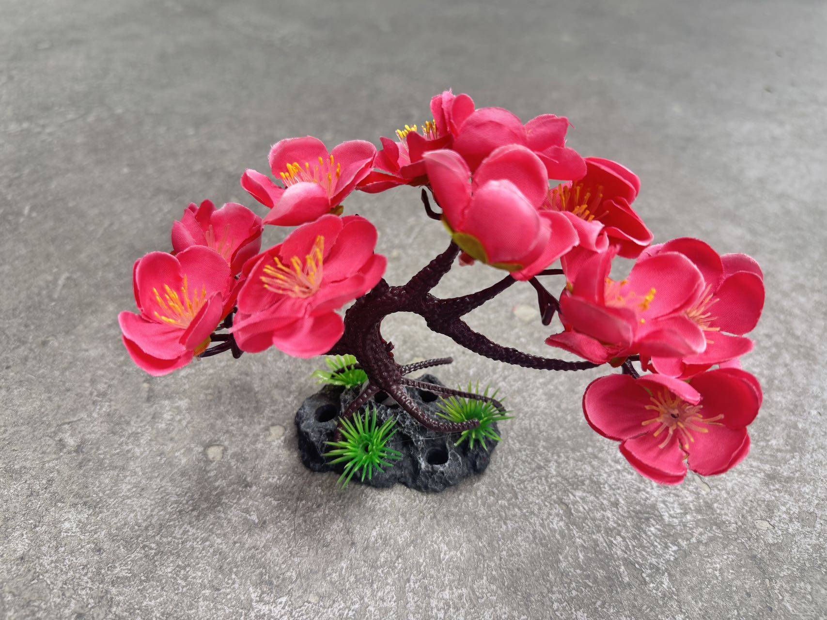 Peach Blossom Decoration,Rose Pink, 12 cm High, 7 cm bottom base - Chefcoca