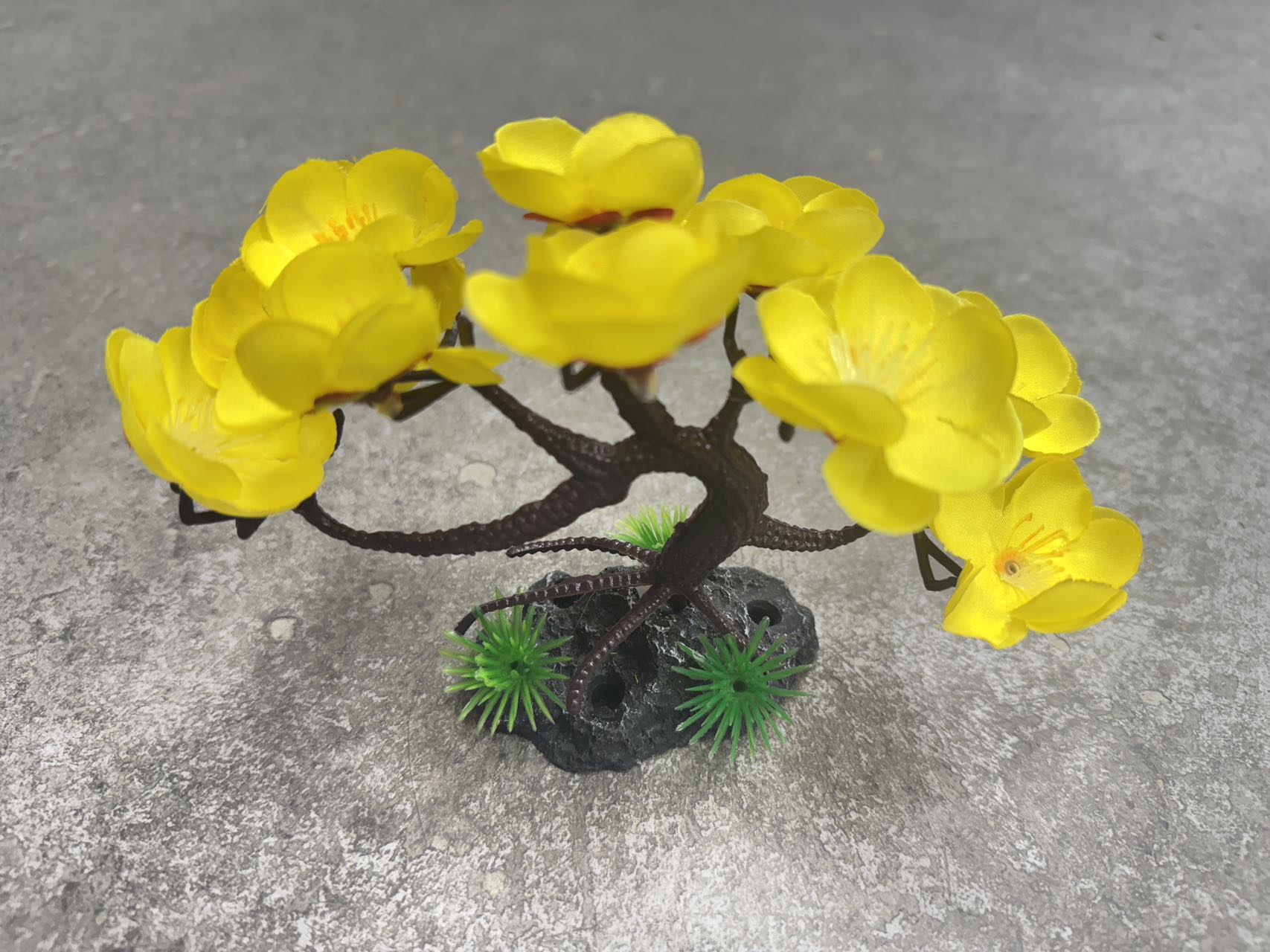 Peach Blossom Decoration,Yellow, 12 cm High, 7 cm bottom base - Chefcoca