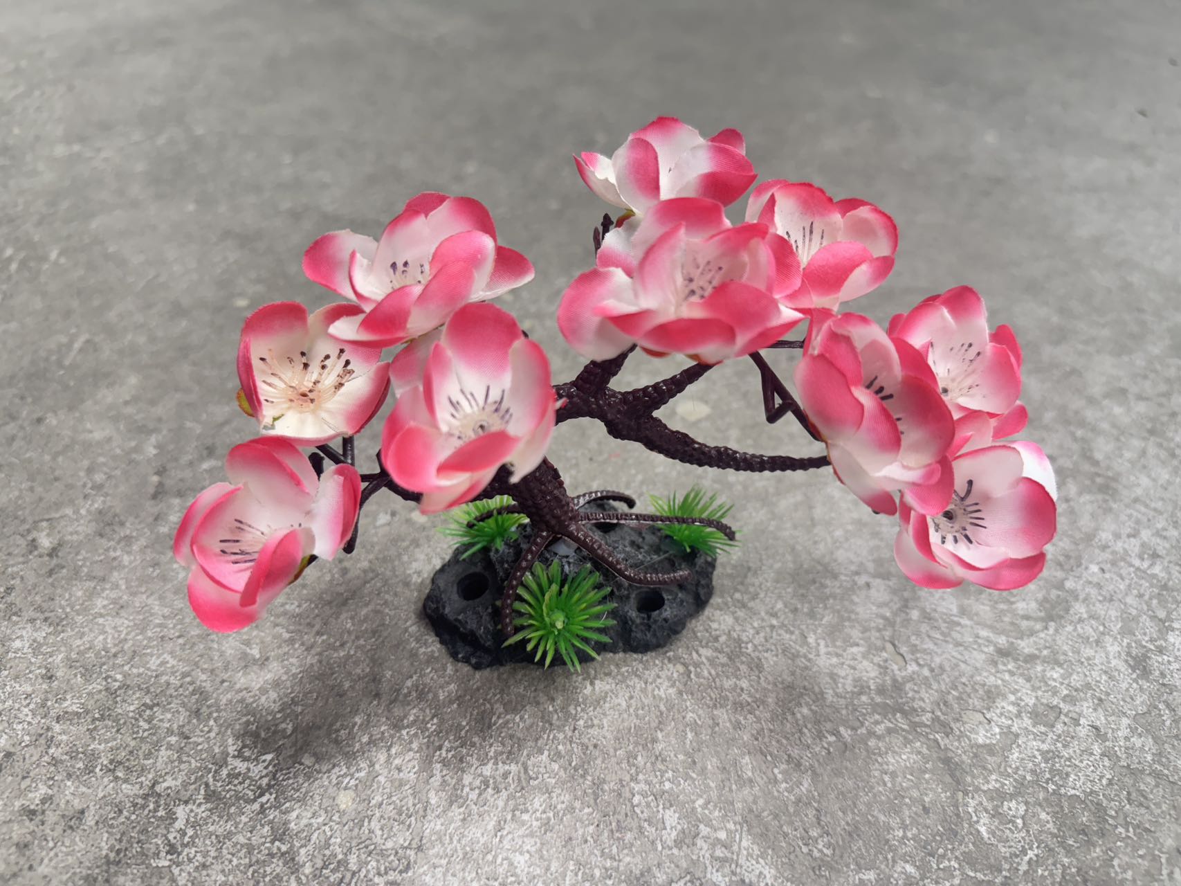 Peach Blossom Decoration, Pink, 12 cm High, 7 cm bottom base - Chefcoca