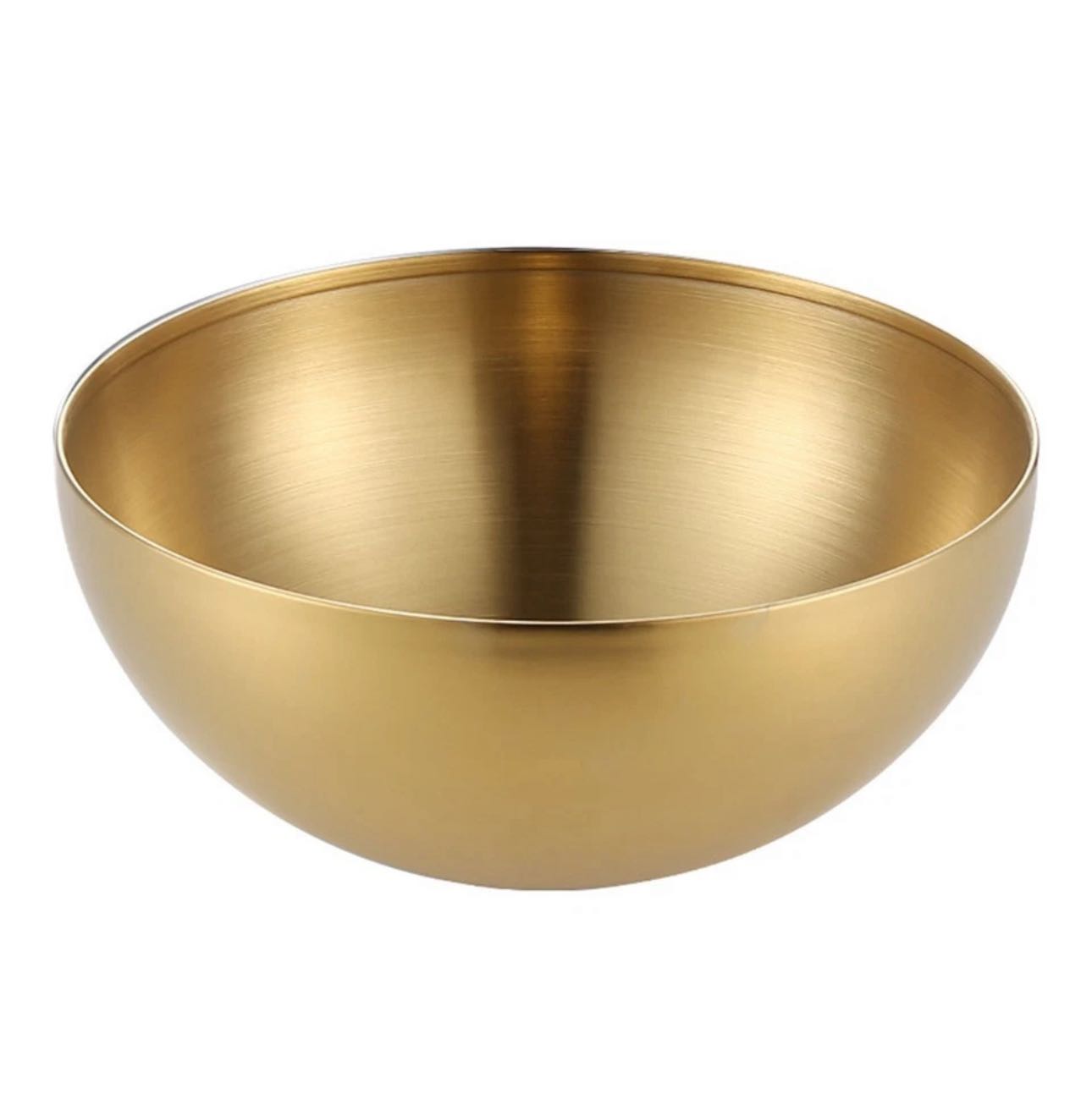 Stainless Steel Salad Bowls Decorative Gold Bowl Large Metal Mixing Bowls Nesting Bowls Snacks Bowls for Kitchen Mixing Cooking Baking Prepping Golden 15 cm - Chefcoca