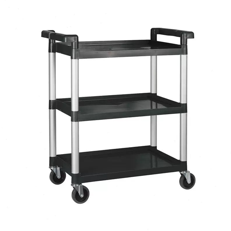 Sub-equip, 3-Tier Utility Carts with Brakes - Black, 40-3/4L x 19-1/2W x 37-3/8H (carts only)