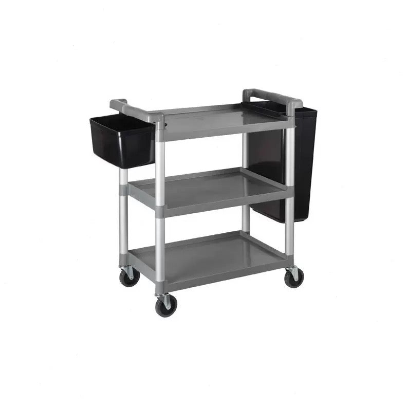 Utility Service Cart, 3 Shelf Heavy Duty 154 LBS Food Service Cart (Cart Only)