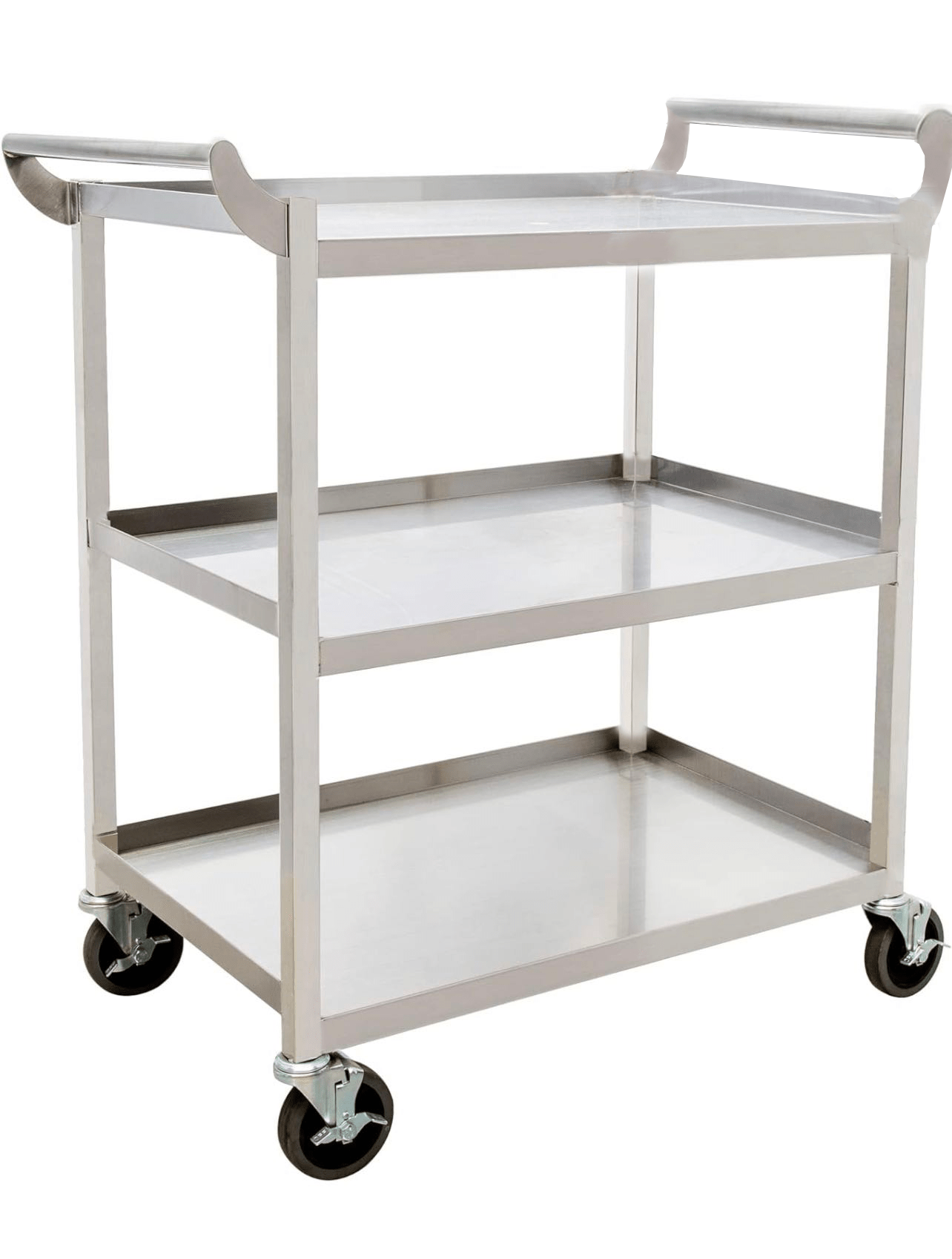 S/S Bus Carts, With Double Handles,31.75" Wide - Chefcoca
