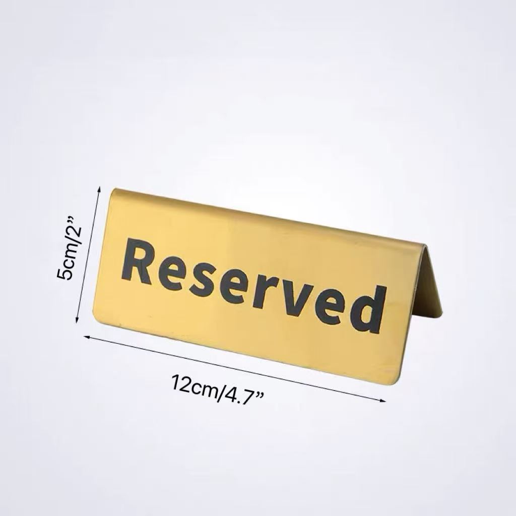 CHEFCO,SGN-6,Stainless Steel Reserved Sign - Chefcoca
