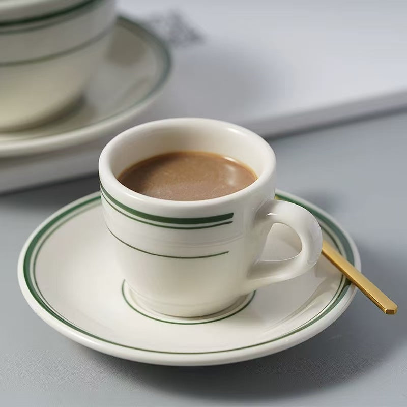 Chefco, VIC-36 Green line Saucer, 4-7/8" Dia. Porcelain - Chefcoca