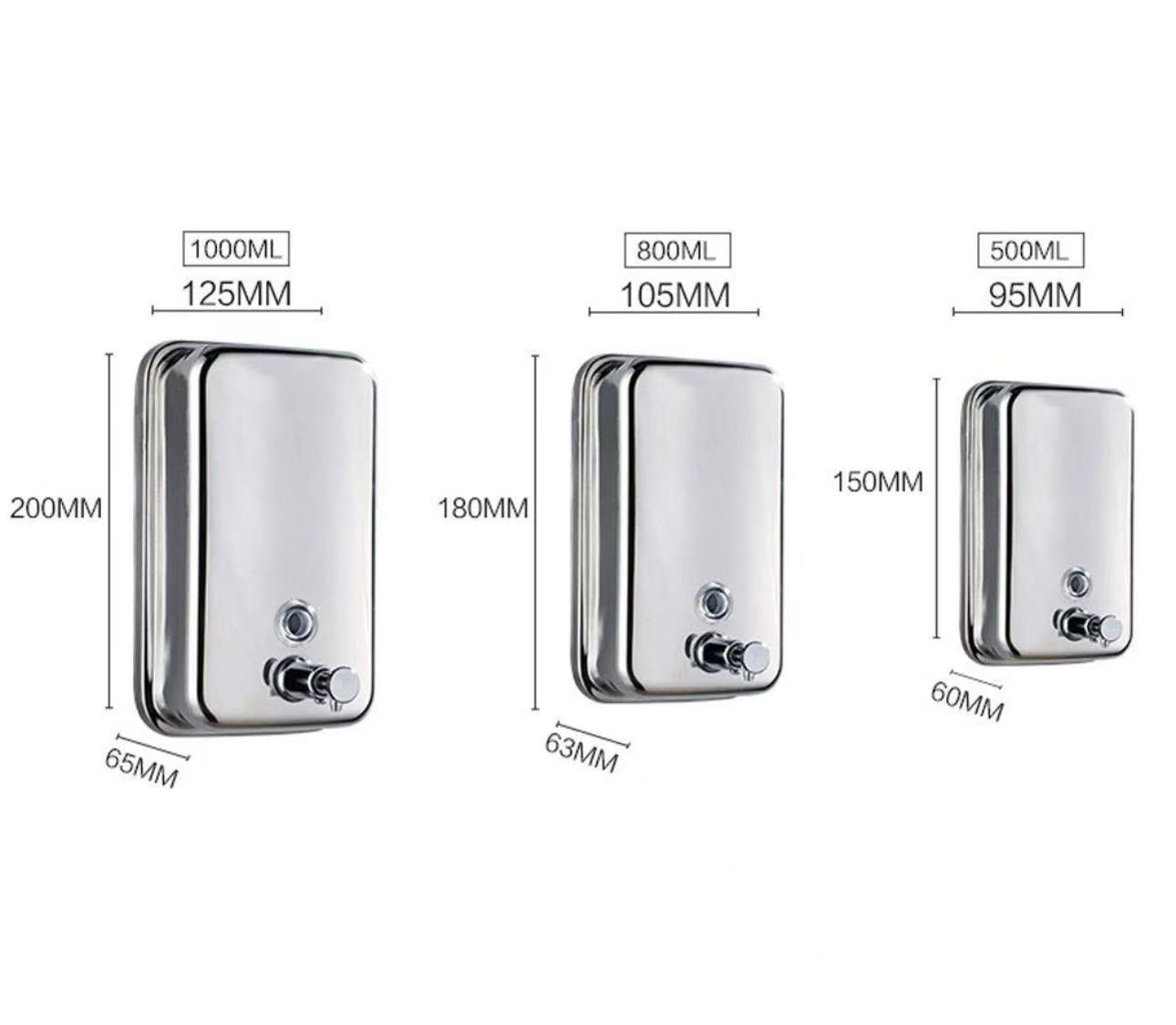 Chefco, 1000ML Stainless steel Manual Liquid Soap Dispenser (M-1619) - Chefcoca