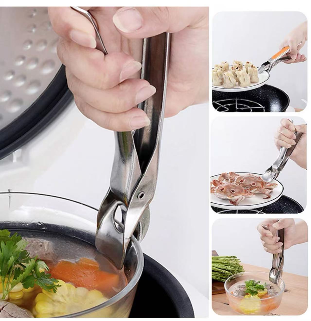 Chefco, Stainless Steel Anti-Hot Gripper Clips Tongs (PUT-71) - Chefcoca