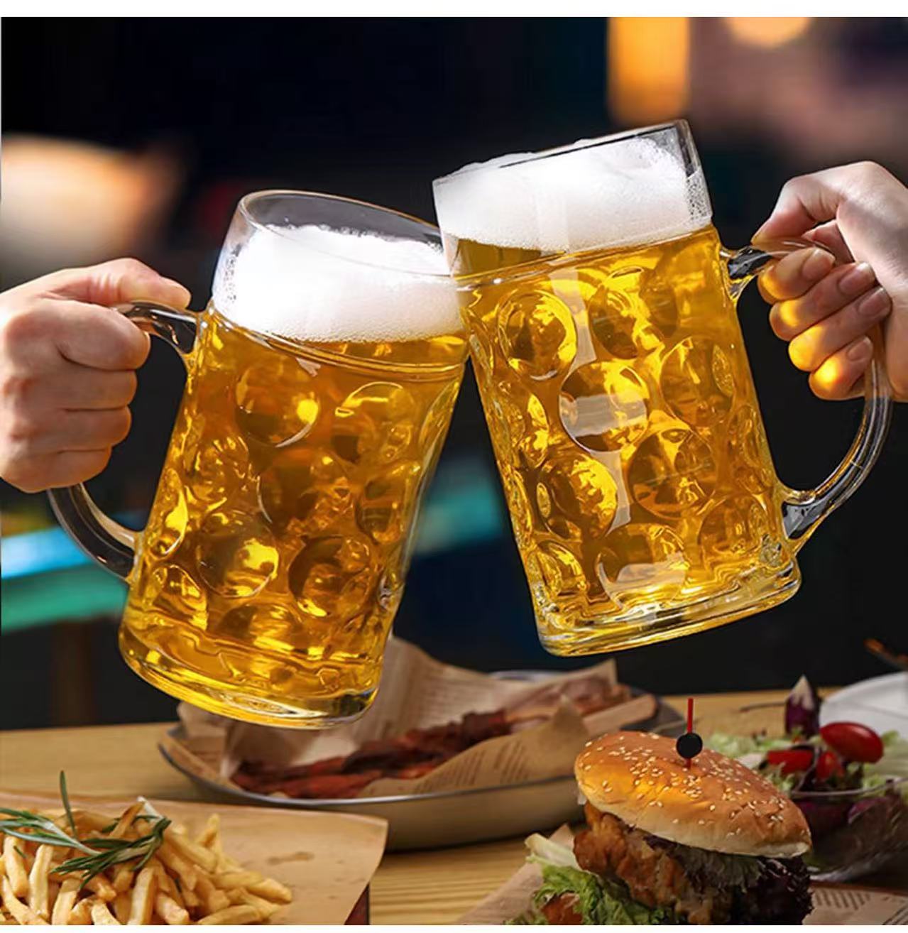 820 ML Beer Glass,Glass Beer Stein Mugs Jumbo Mugs,German Beer Mug (JZB-15824-3)