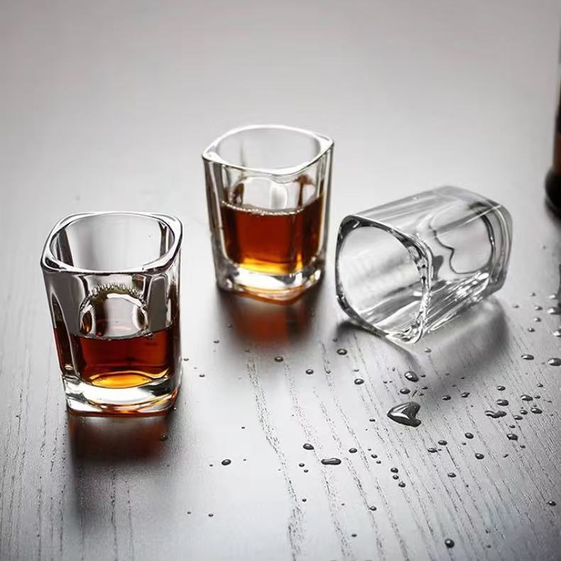 Chefco, 65ml Restaurant transparent Schnaps whiskey cup blank sublimation liquor glasses Mini Spirits bullet shot glass (KTY1502)-12pcs - Chefcoca