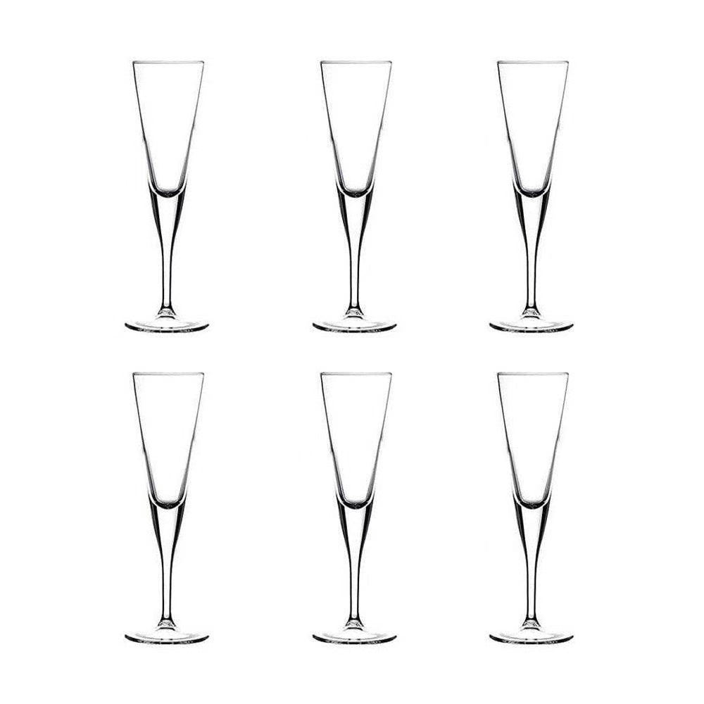 Chefco, 44305, 150 ml / 5 OZ V-Line Champagne Flute x 6 pcs - Chefcoca