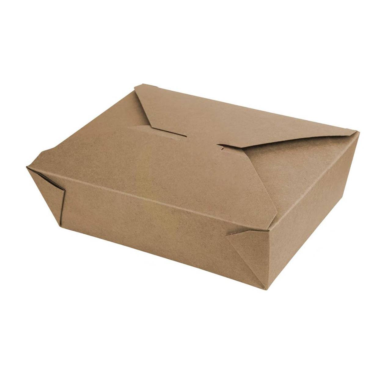 200PACK, 70 oz Large Take Out Food Containers - Heavy Duty Microwavable Kraft Brown Paper To Go Box - Chefcoca