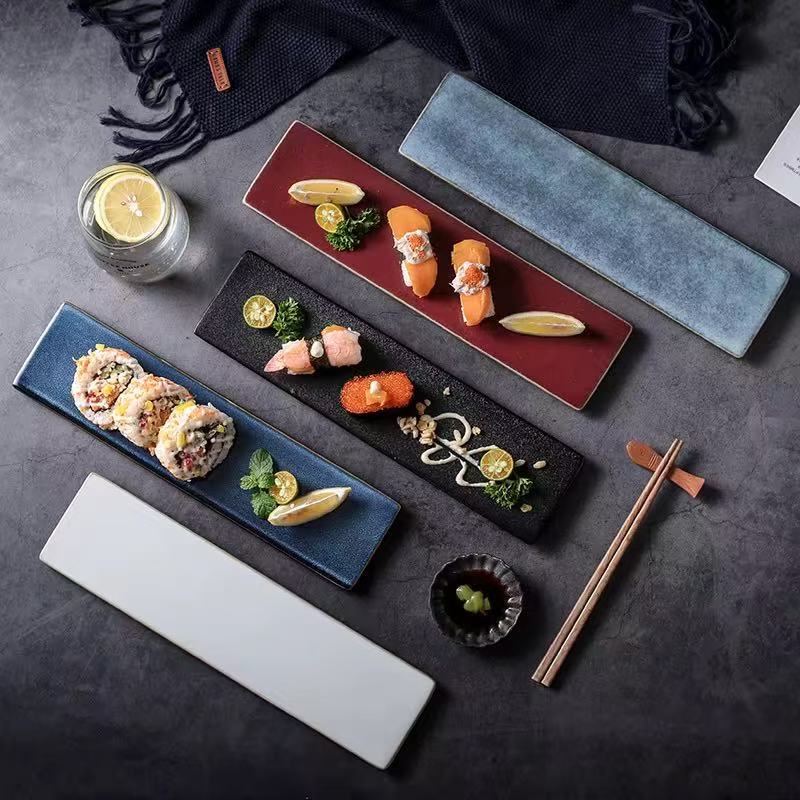Chefco, 13" Rectangular off-white Sushi Plate (JS3309W) - Chefcoca
