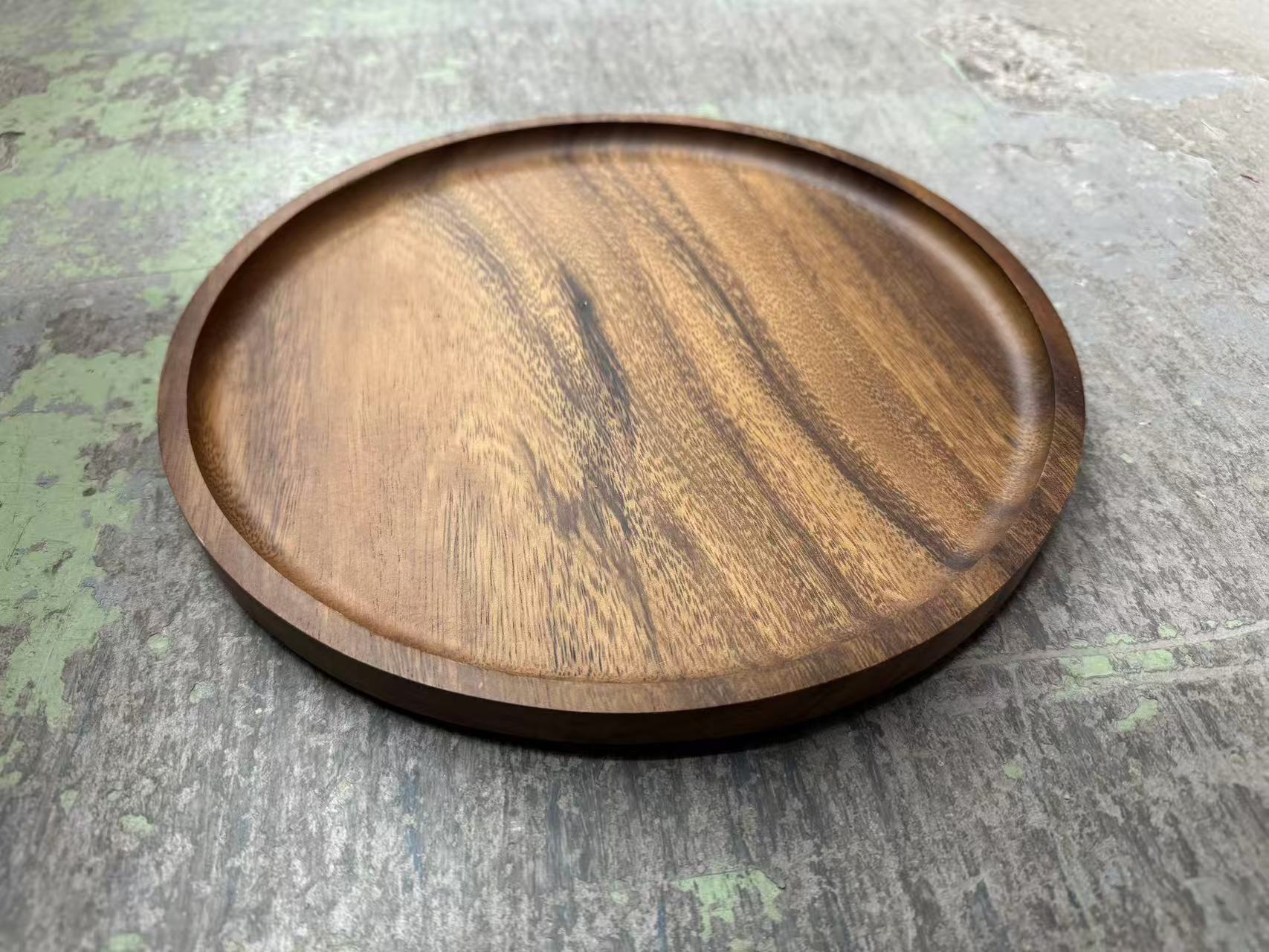 Chefco, 12" Wooden Tray, Round (WT-30R) - Chefcoca