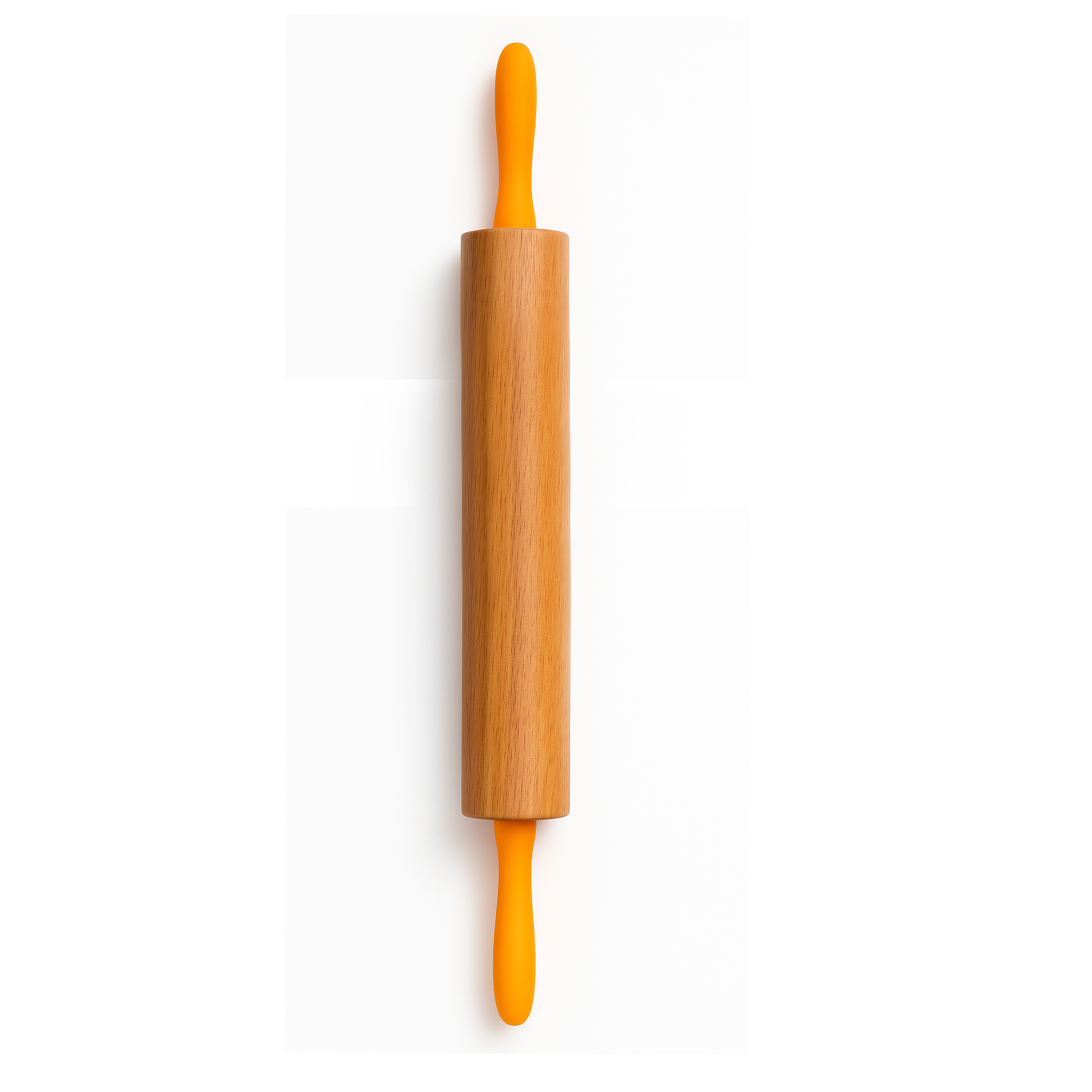 Chefco, 13 1/4" Wooden Rolling Pin with plastic handle(6295)