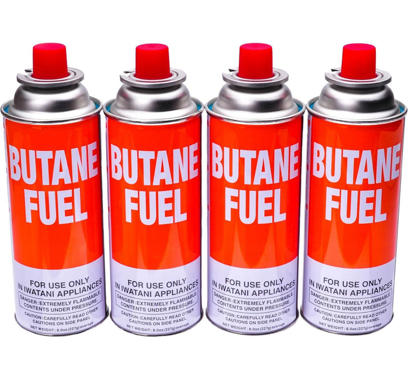 Iwatani Butane Canister Fuel (8oz x 4), In stock pick up only.