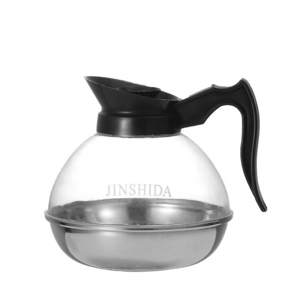 CHEFCO,K139S, 1.8L Glass Coffee Decanter with Stainless Steel Base ,Black - Chefcoca