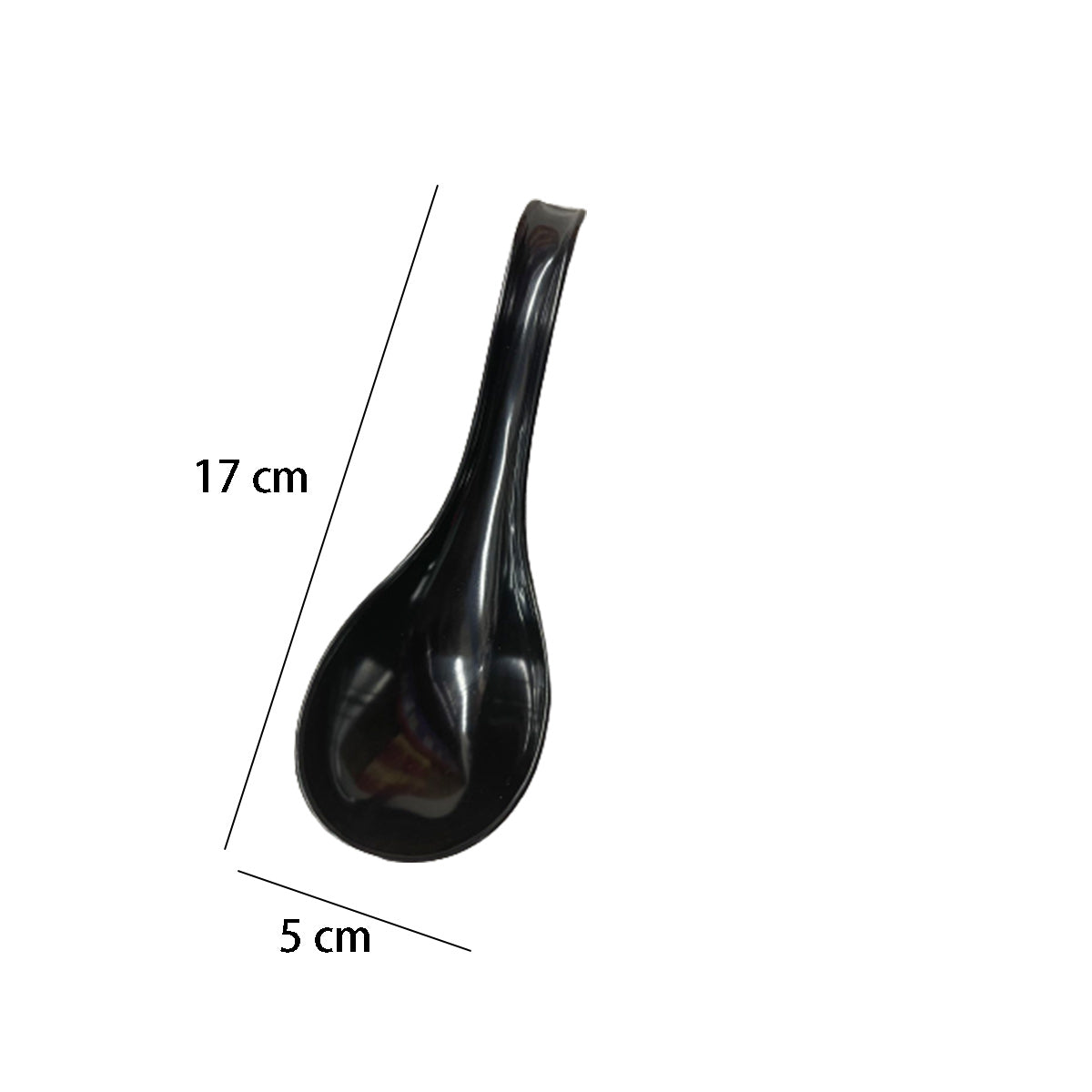 Black Melamine Jumbo Soup Spoon (7019B) - Chefcoca