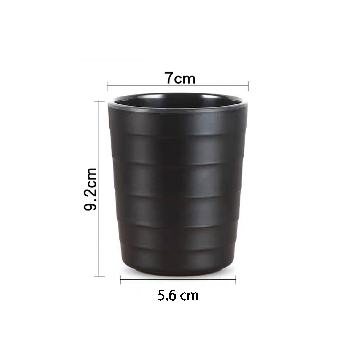 Black Melamine Waves Tea Cup (7302) - Chefcoca