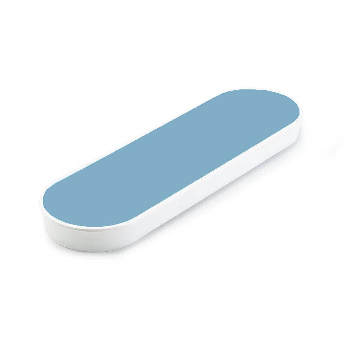 14.2" Melamine Oval Light Blue Plate with White Bottom (BT20-124) - Chefcoca