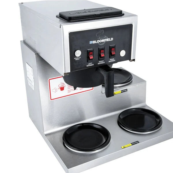 Bloomfield 8571-D3 Koffee King 3 Warmer Right Stepped Pourover Coffee Brewer, 120V; 1800W - Chefcoca