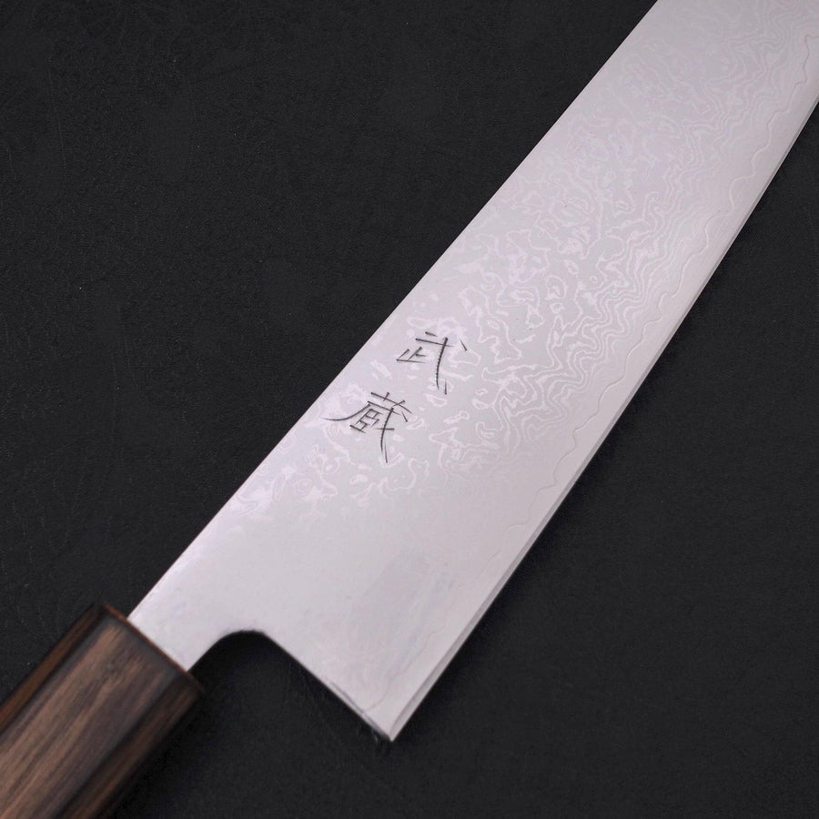 MUSASHI Gyuto VG-10 Damascus Sumi Urushi Handle 210mm (324-210) - Chefcoca
