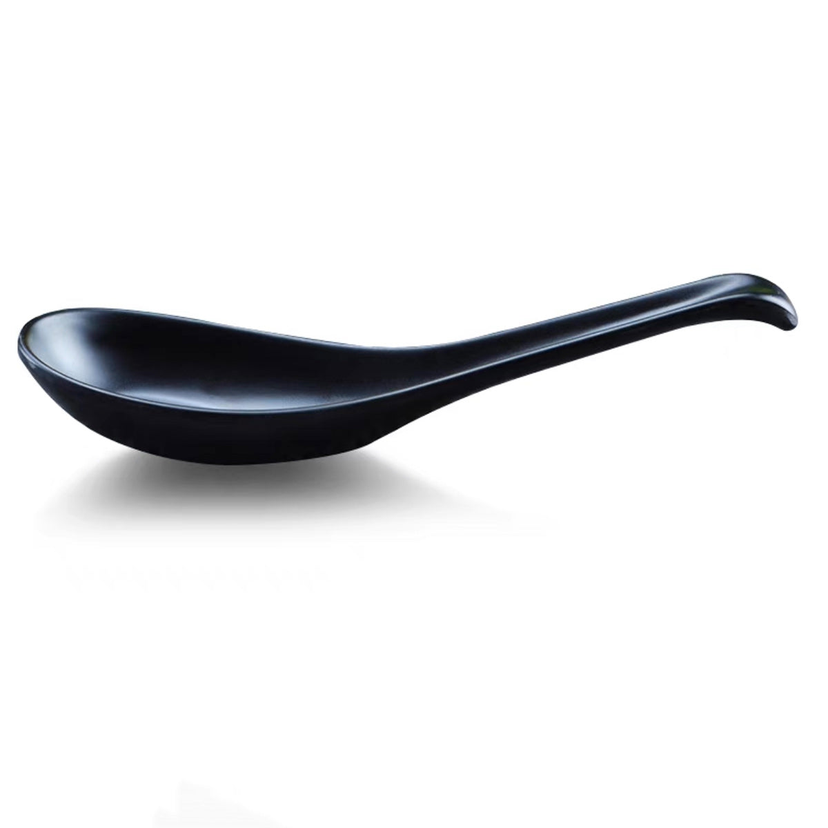 Black Melamine Soup Spoon (8208B) - Chefcoca