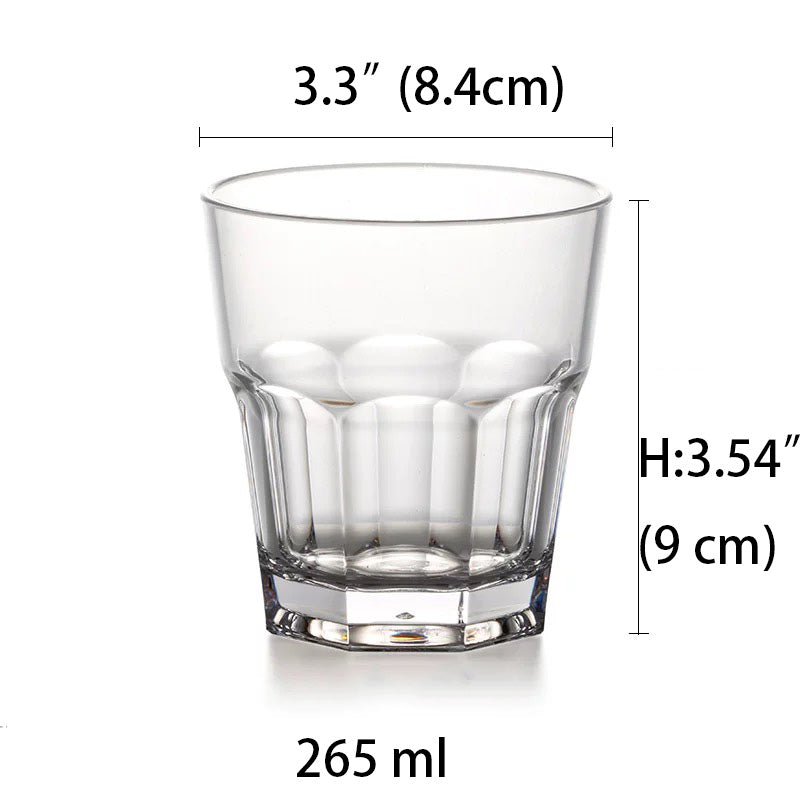 Clear Polycarbonate Rocks Glass (6-9.5oz) - Chefcoca