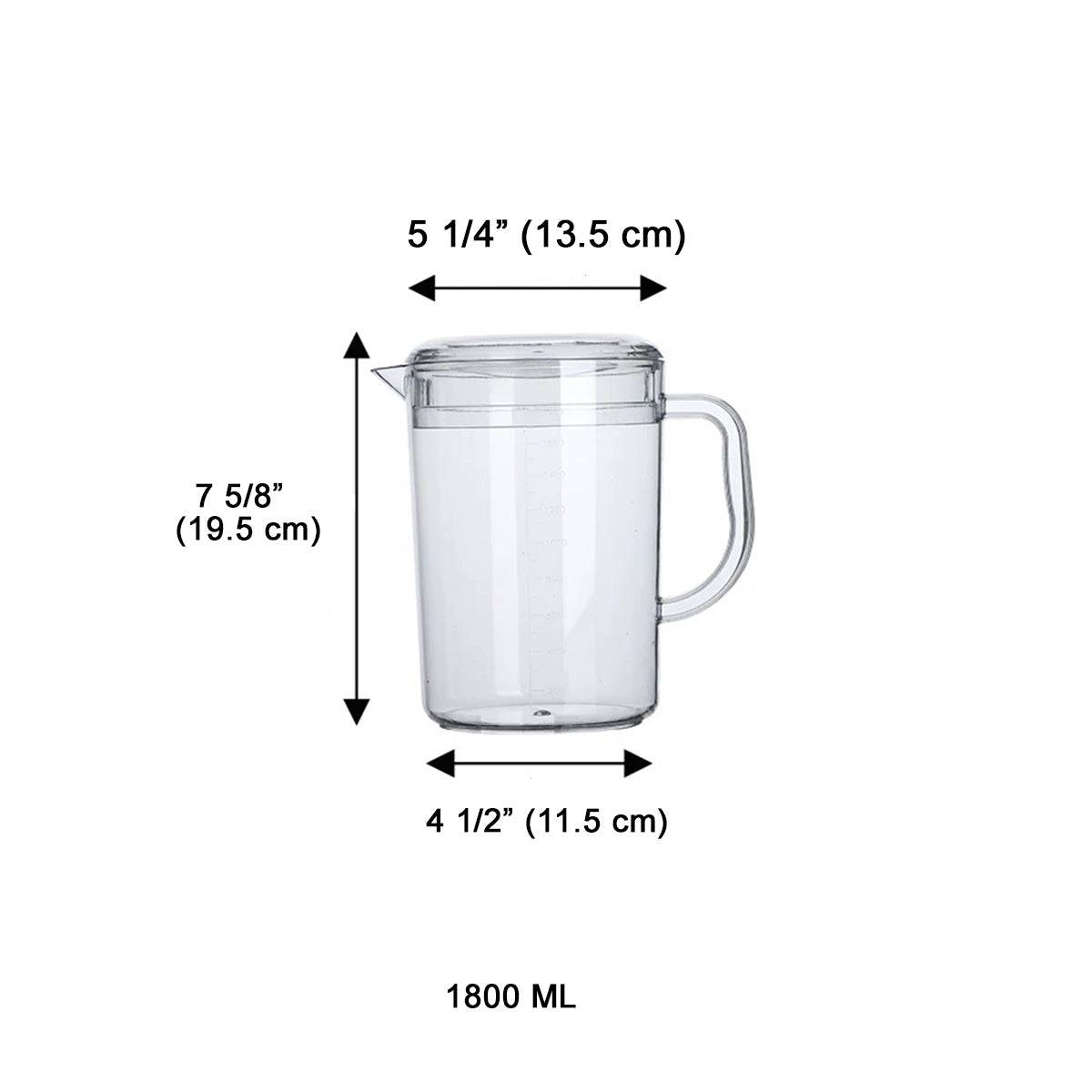 PC Made Pitcher with lid, Clear - Chefcoca