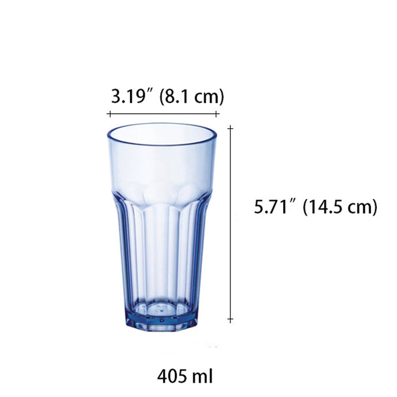 Polycarbonate Etched Water Glass/Tumbler, Blue (13.5-21oz) - Chefcoca