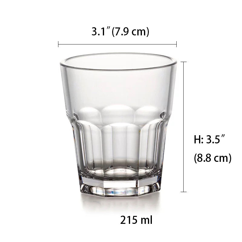 Clear Polycarbonate Rocks Glass (6-9.5oz) - Chefcoca