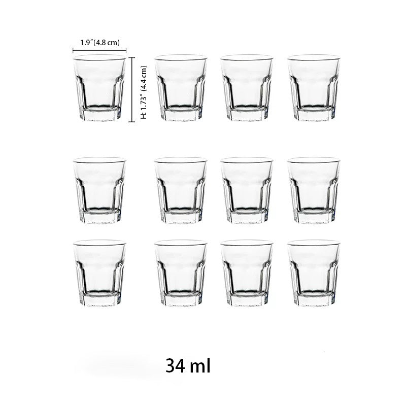 34ml, Clear Polycarbonate 1oz Shot Glass - Chefcoca