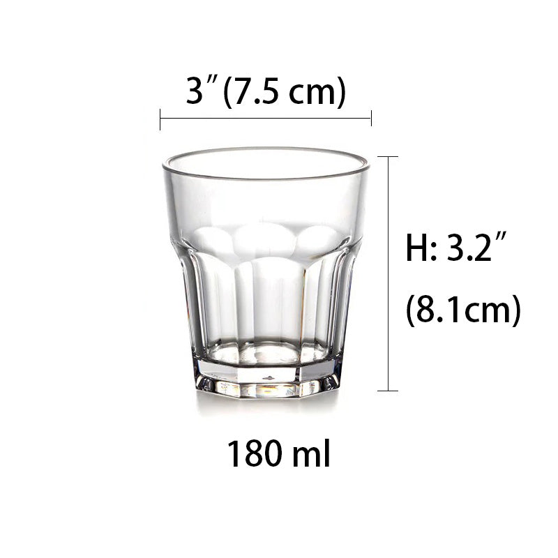 Clear Polycarbonate Rocks Glass (6-9.5oz) - Chefcoca