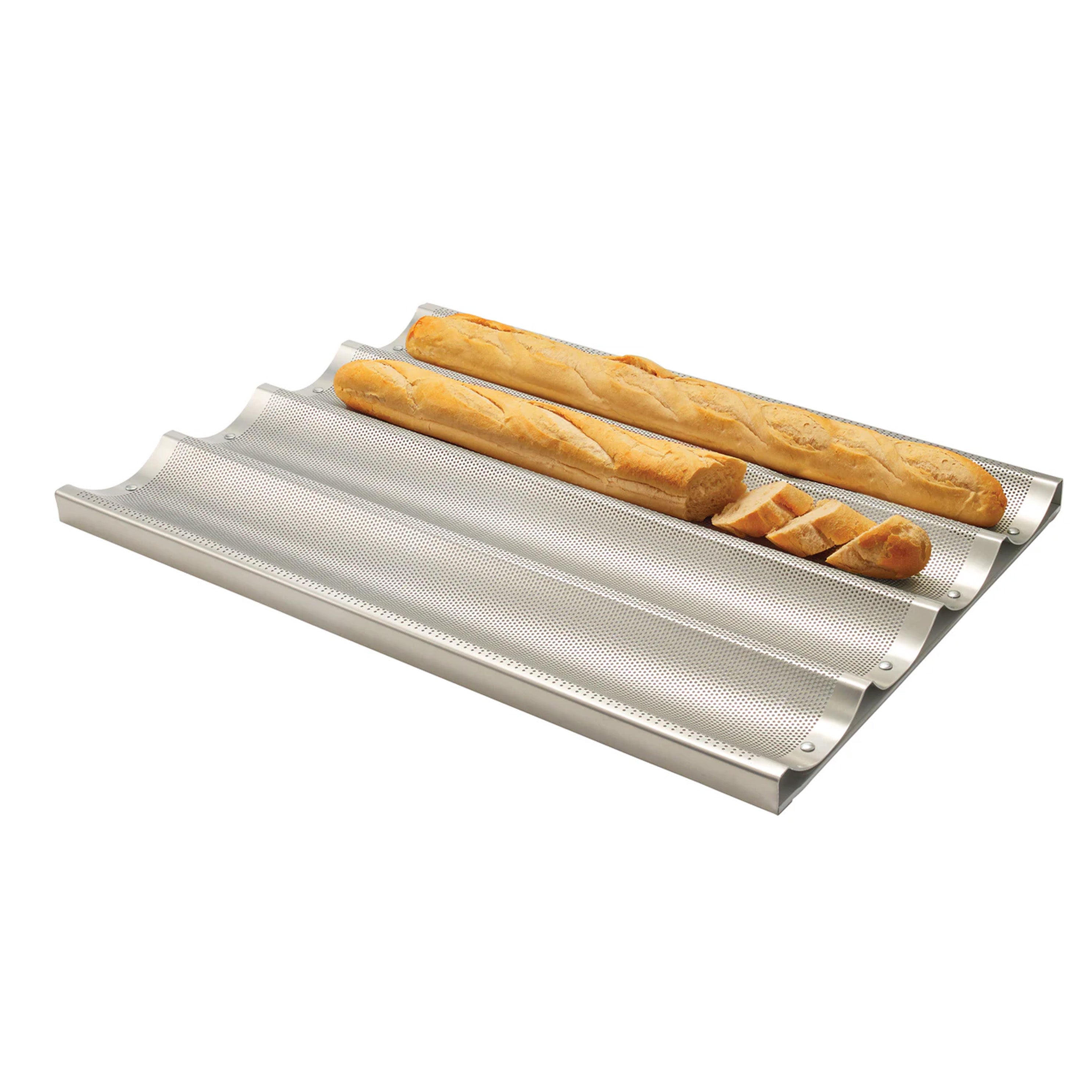 ABPN-4 - 4-Channel Perforated Non-Stick Baguette Pan - Chefcoca