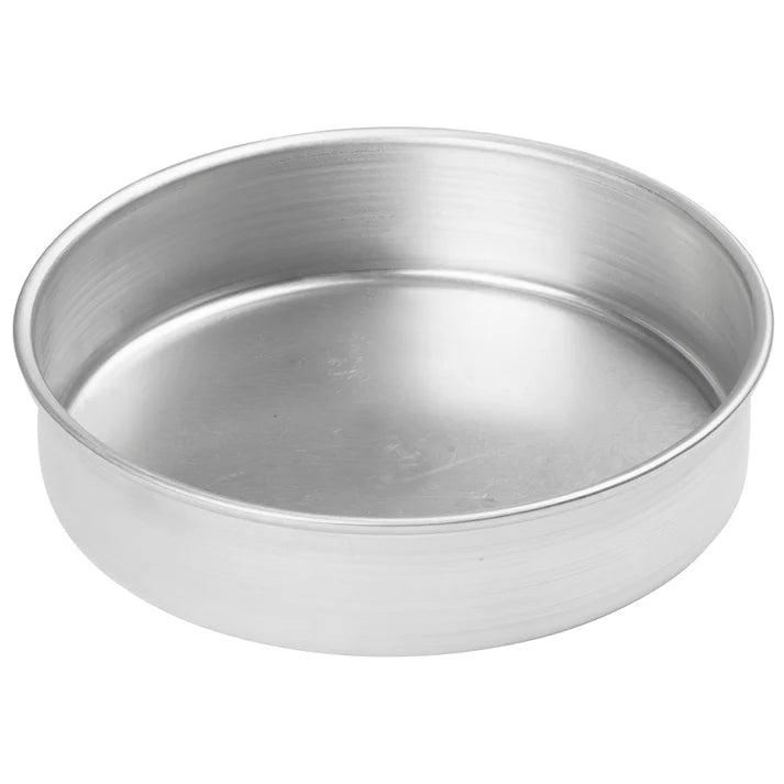 Winco Round Layer Cake Pan, Aluminum - 8" Dia x 2" H - Chefcoca