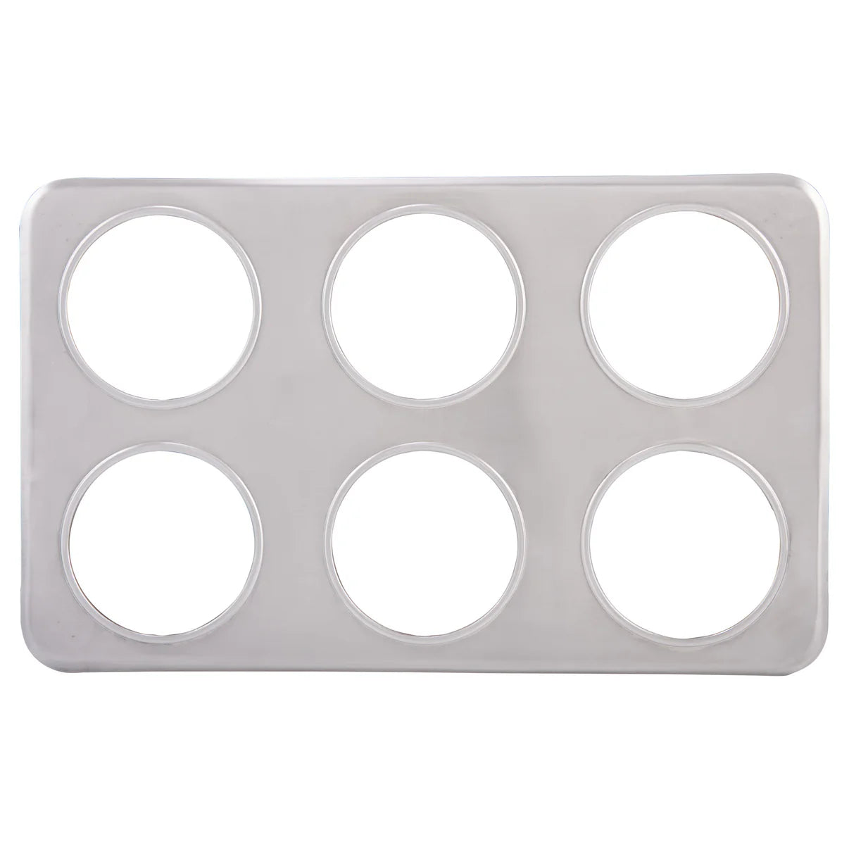 ADP-444 - Adaptor Plate, Six 4-3/4" Holes, Stainless Steel - Chefcoca