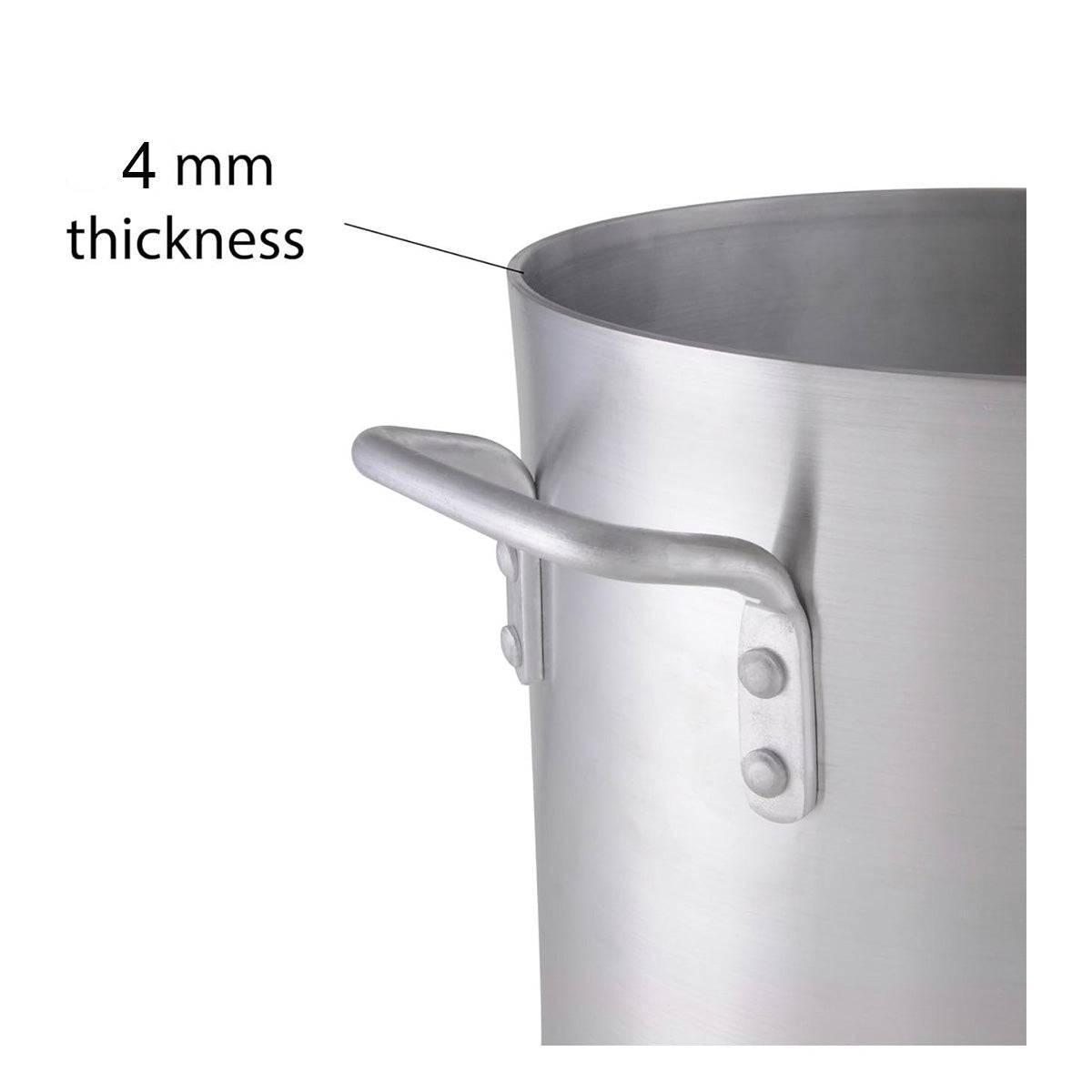 Sub-equip, 100 Qt Aluminum Stock Pot, 20.25x17.75" / 51.5cm*45cm, 4mm - Chefcoca