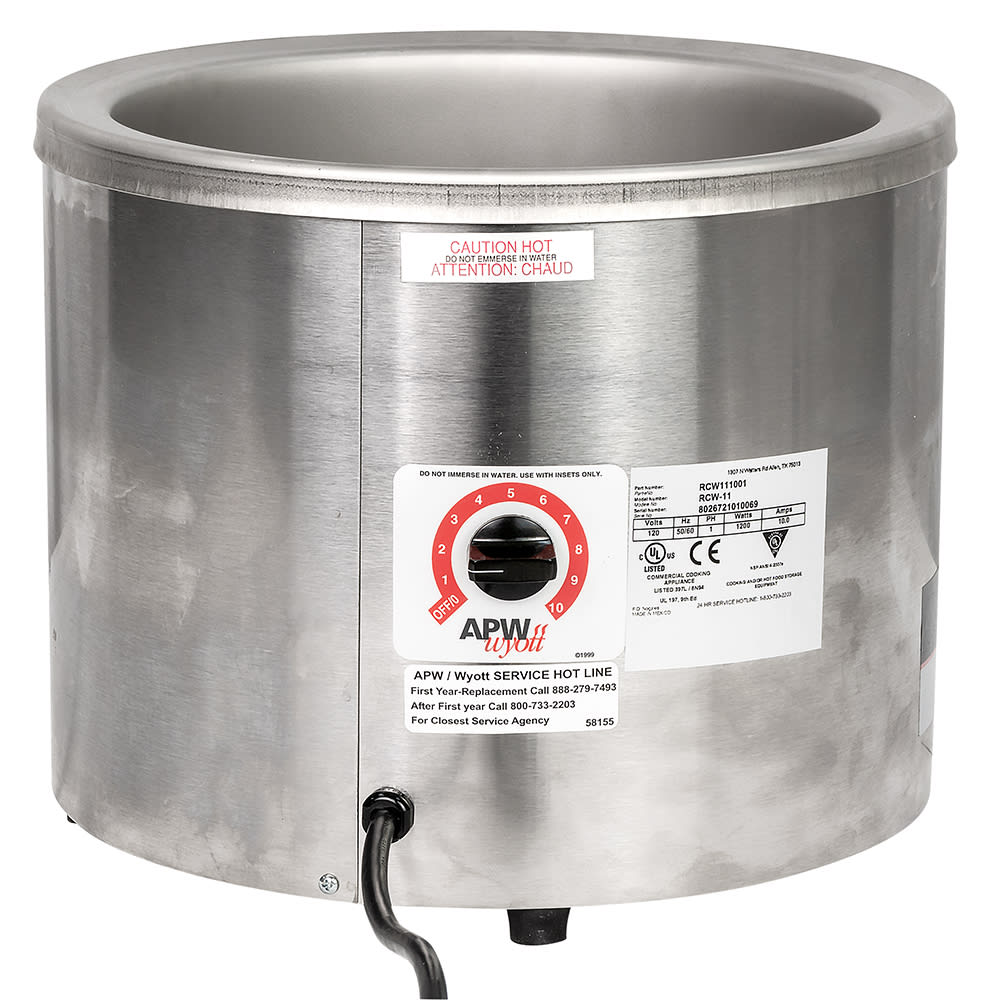 APW Wyott 11 Qt. Food Warmer / Rethermalizer - 120V, 1200W (RW-2V) - Chefcoca