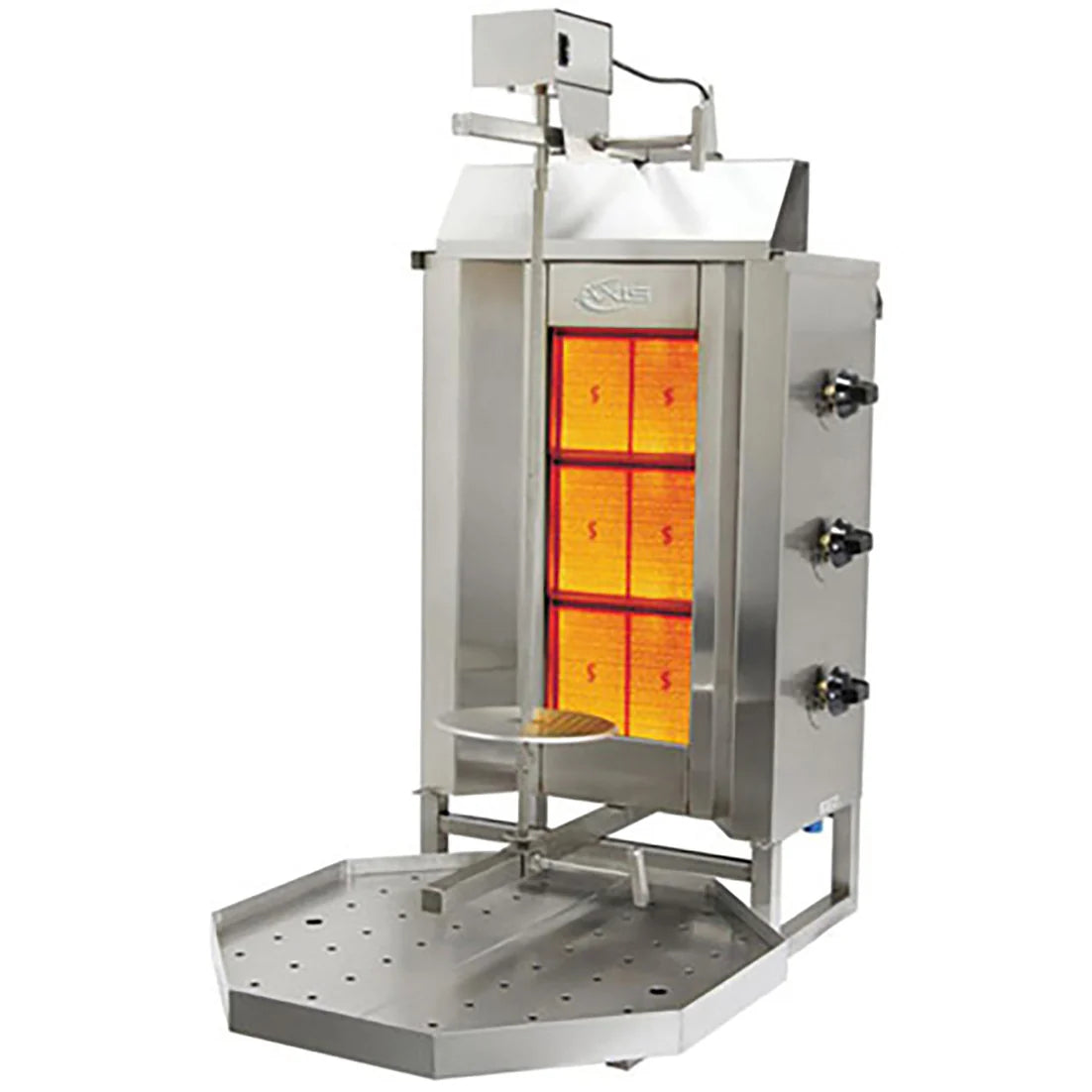 Axis AX-VB3 Natural Gas/Propane 3 Burner Shawarma/Doner Broiler - Chefcoca